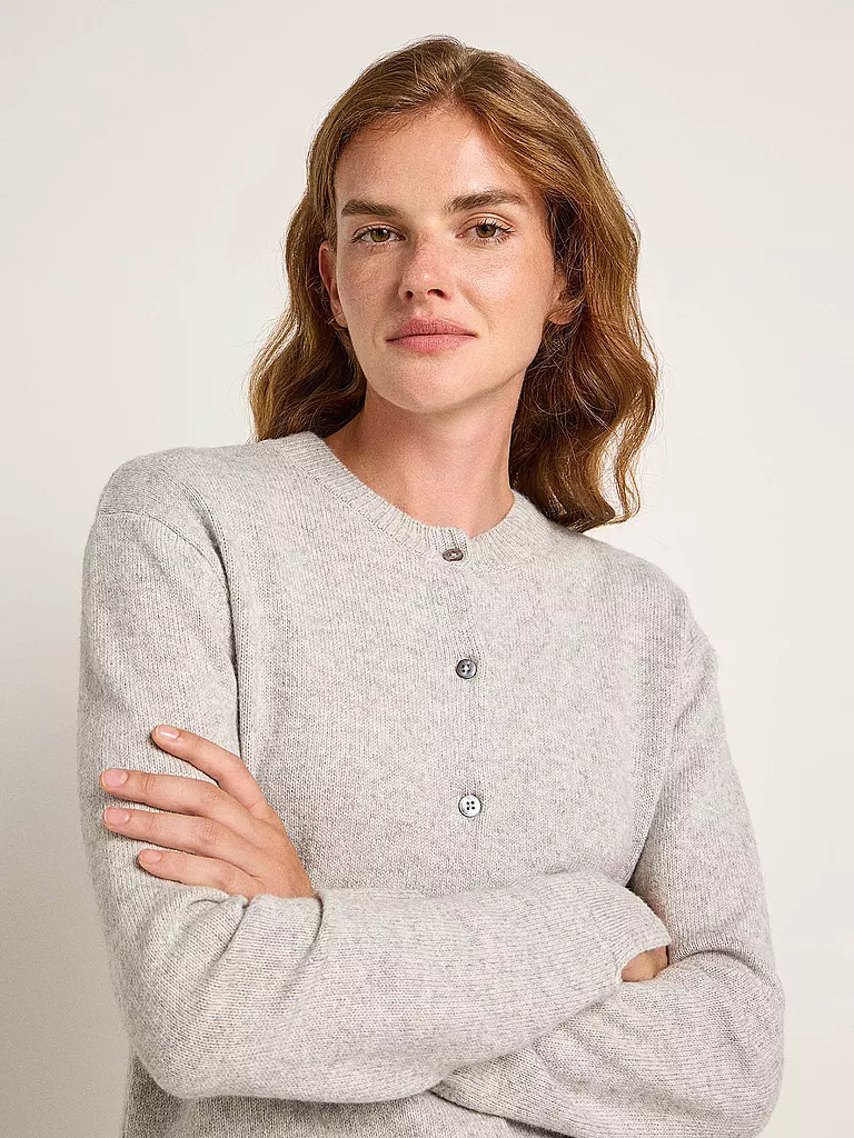 LANIUS | Strickjacke Boxy Fit | Grigio