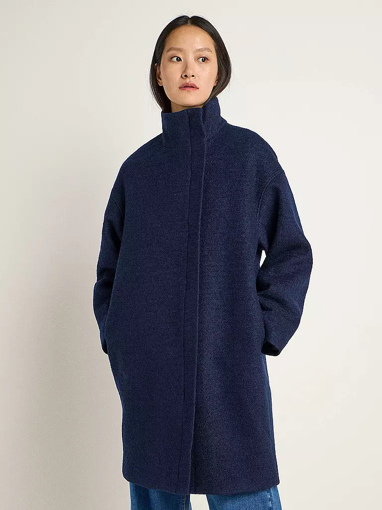 LANIUS | Wollmantel Oversized Fit | Blu scuro