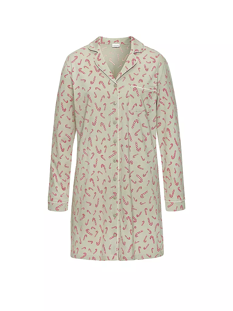LASCANA | Camicia da notte - Sleepshirt LAS XMAS | Verde chiaro