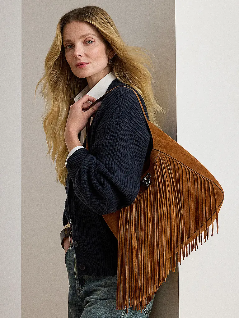 LAUREN RALPH LAUREN | Borsa in pelle - Hobo Bag TANNER Large | Marrone