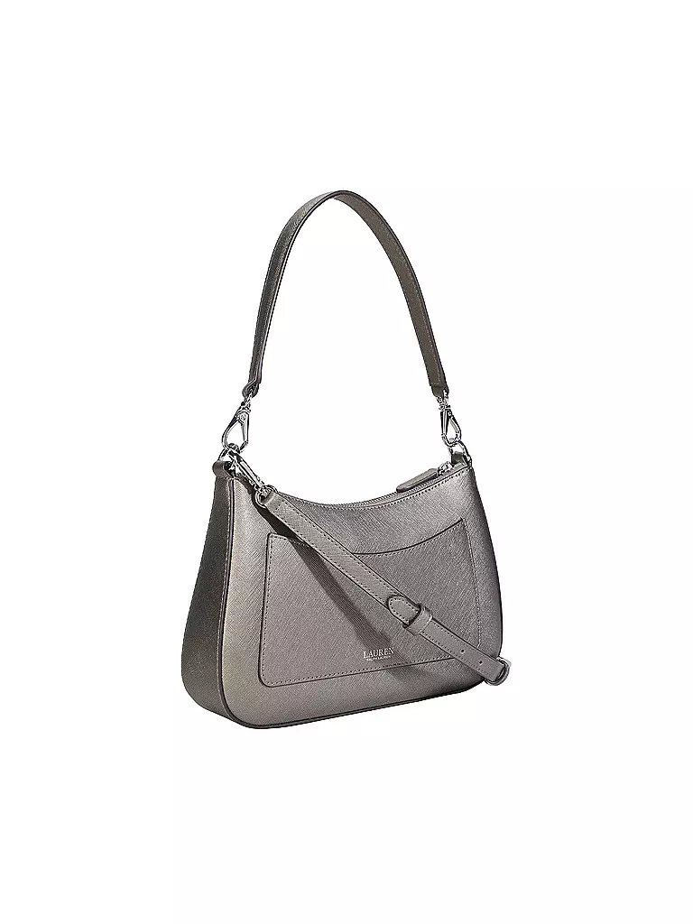 LAUREN RALPH LAUREN | Ledertasche - Henkeltasche DANNI 26 Medium | Argento