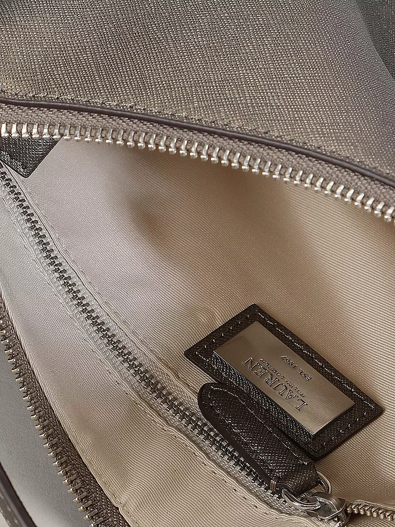 LAUREN RALPH LAUREN | Ledertasche - Henkeltasche DANNI 26 Medium | Argento
