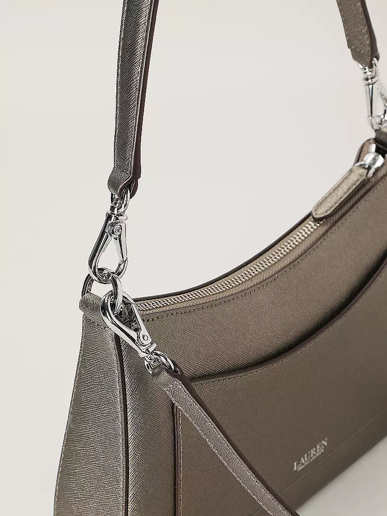 LAUREN RALPH LAUREN | Ledertasche - Henkeltasche DANNI 26 Medium | Argento