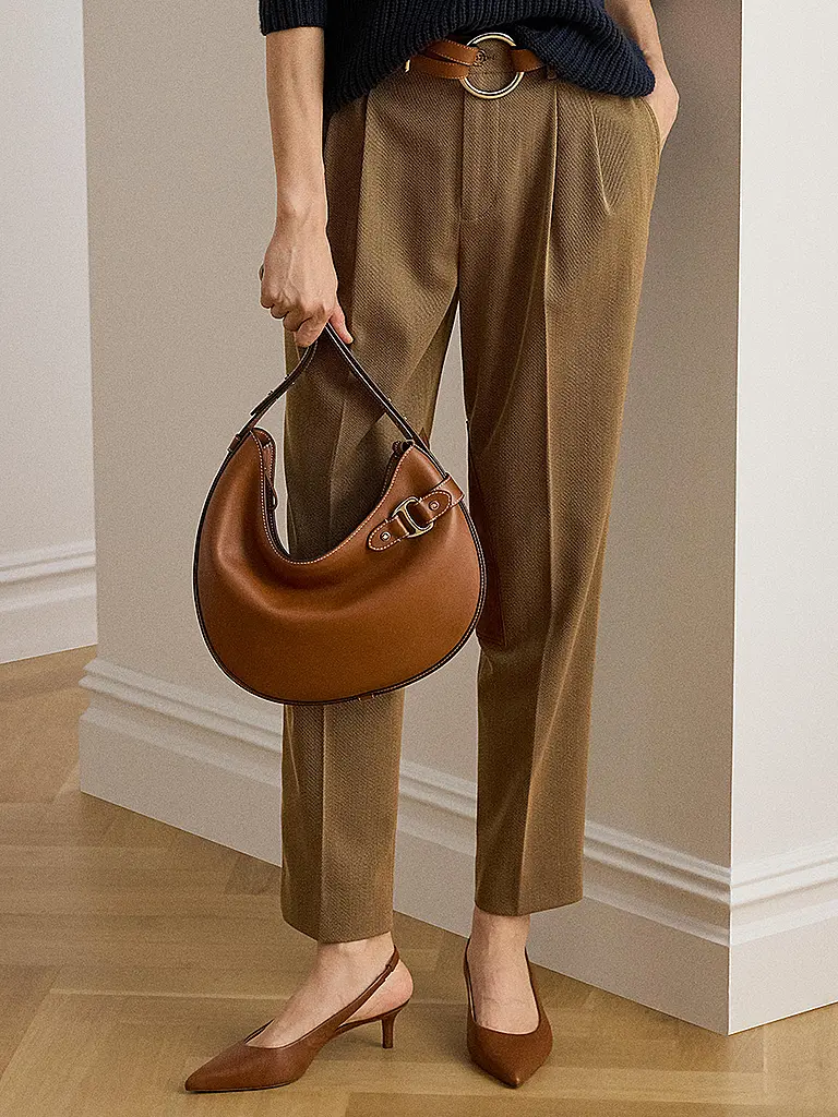 LAUREN RALPH LAUREN | Ledertasche - Hobo Bag TASHA Large | Marrone