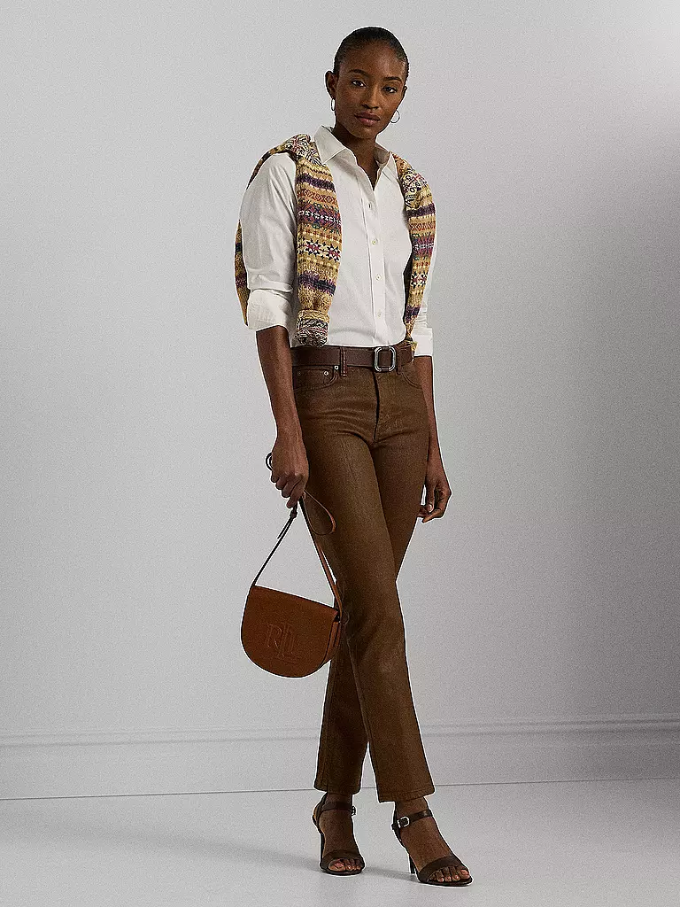 LAUREN RALPH LAUREN | Ledertasche - Mini Bag WITLEY Medium | Marrone