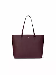 LAUREN RALPH LAUREN | Borsa in pelle - Shopper KARLY TOTE Large | Rosso scuro