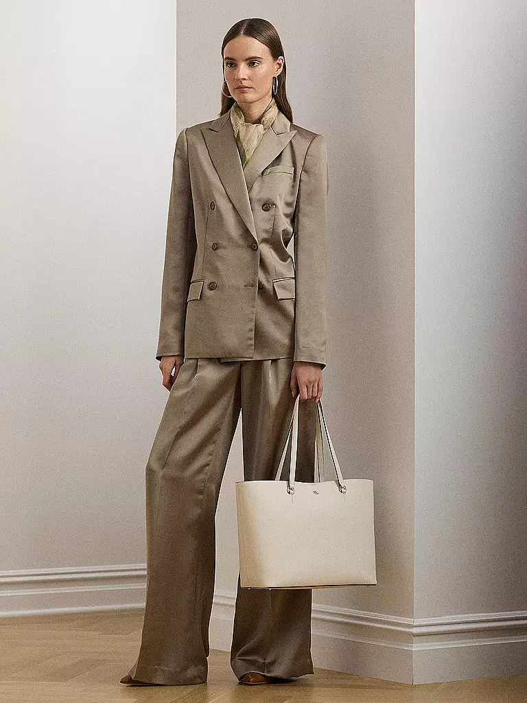 LAUREN RALPH LAUREN | Ledertasche - Shopper KARLY TOTE Large | Bianco