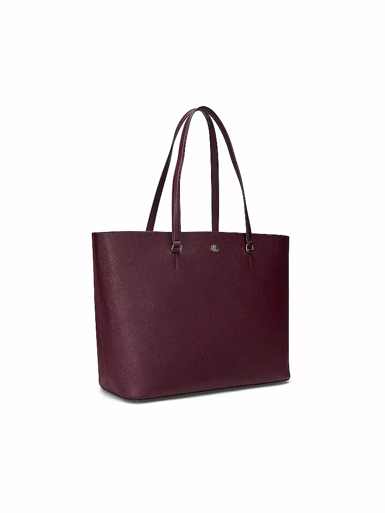LAUREN RALPH LAUREN | Ledertasche - Shopper KARLY TOTE Large | Rosso scuro