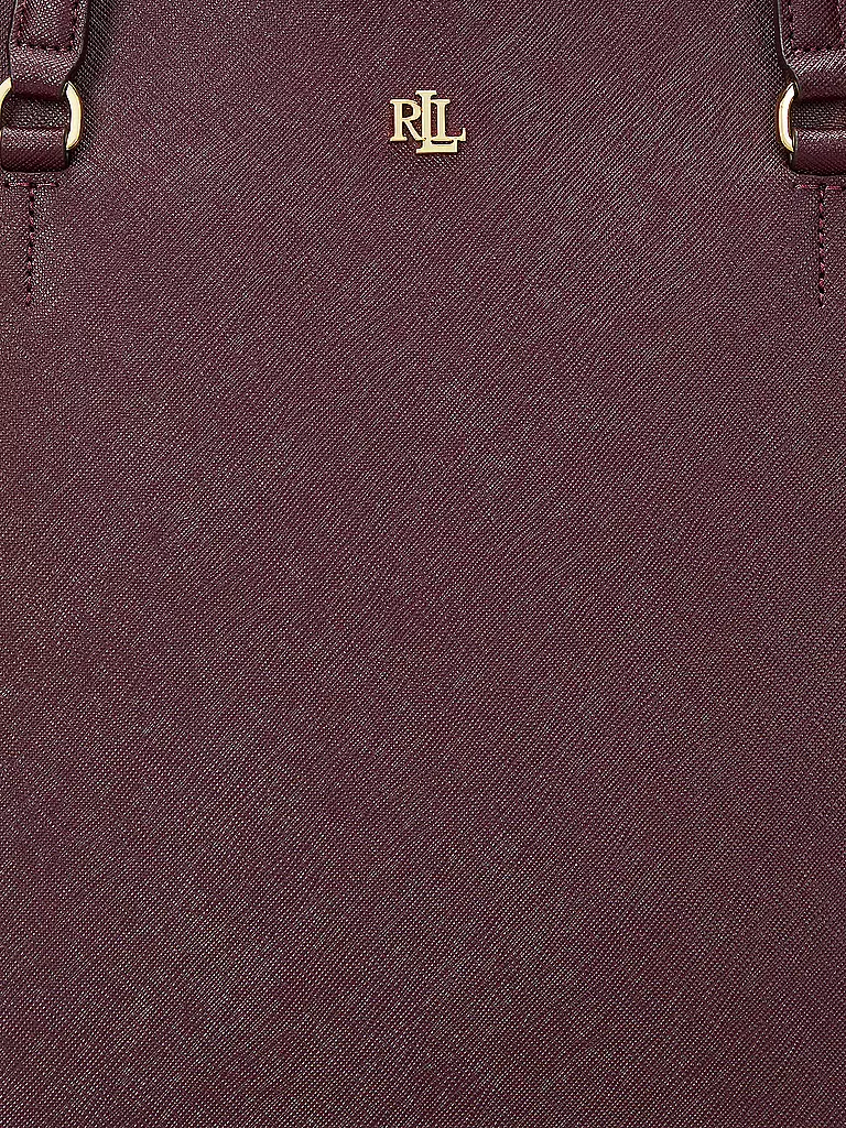 LAUREN RALPH LAUREN | Ledertasche - Shopper KARLY TOTE Large | Rosso scuro