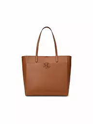 LAUREN RALPH LAUREN | Ledertasche - Shopper Large  | Marrone