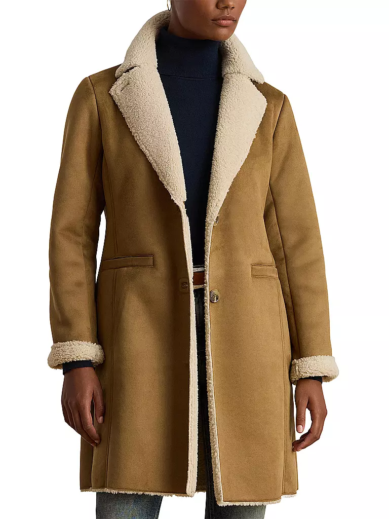 LAUREN RALPH LAUREN | Mantel in Felloptik | Cammello
