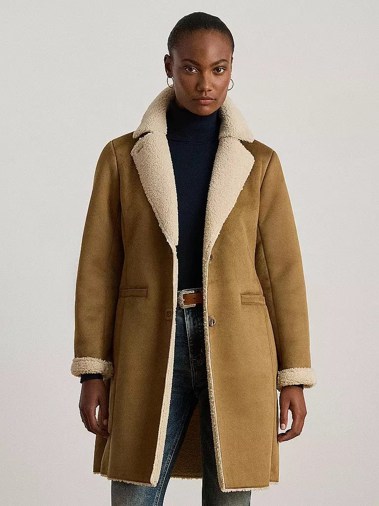 LAUREN RALPH LAUREN | Mantel in Felloptik | Cammello