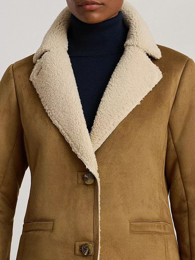 LAUREN RALPH LAUREN | Mantel in Felloptik | Cammello