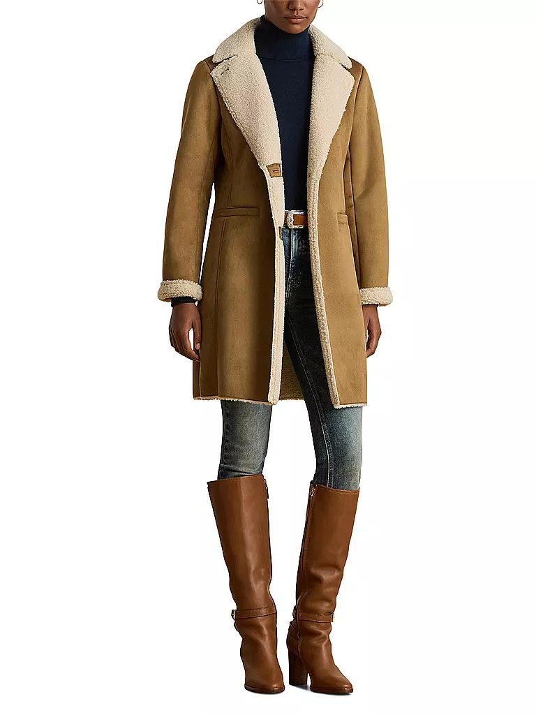 LAUREN RALPH LAUREN | Mantel in Felloptik | Cammello