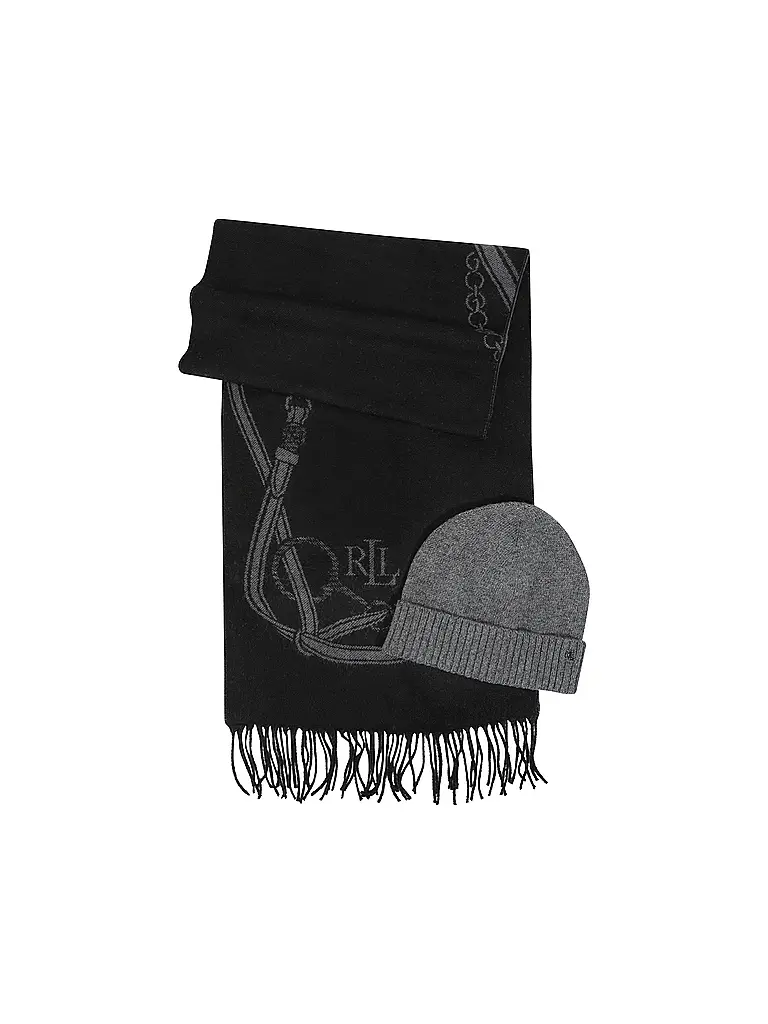 LAUREN RALPH LAUREN | Set 2 pezzi cappello e sciarpa | Nero
