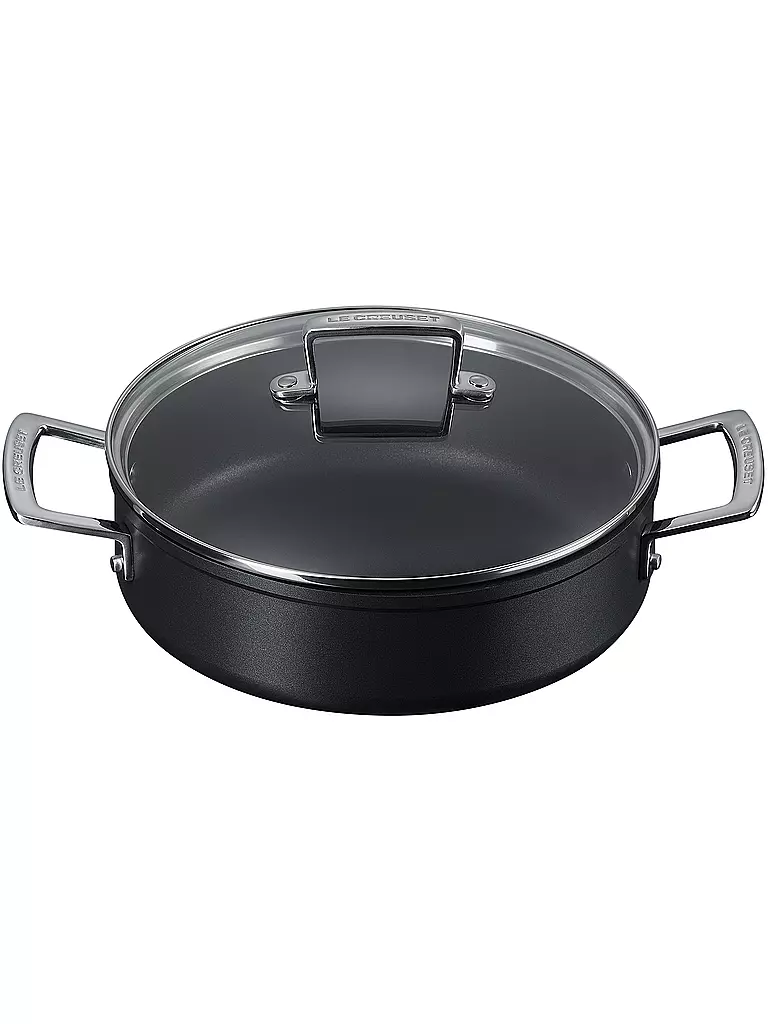 LE CREUSET | Alu-Schmorpfanne Antihaft Schwarz 24cm/3,3l | Nero