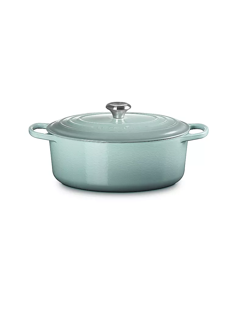 LE CREUSET | Bräter ovale SIGNATURE 31cm 6,3l Sea Salt | Grigio chiaro
