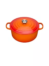 LE CREUSET | Bräter rund Signature 24cm/4,2l Meringue | Arancione