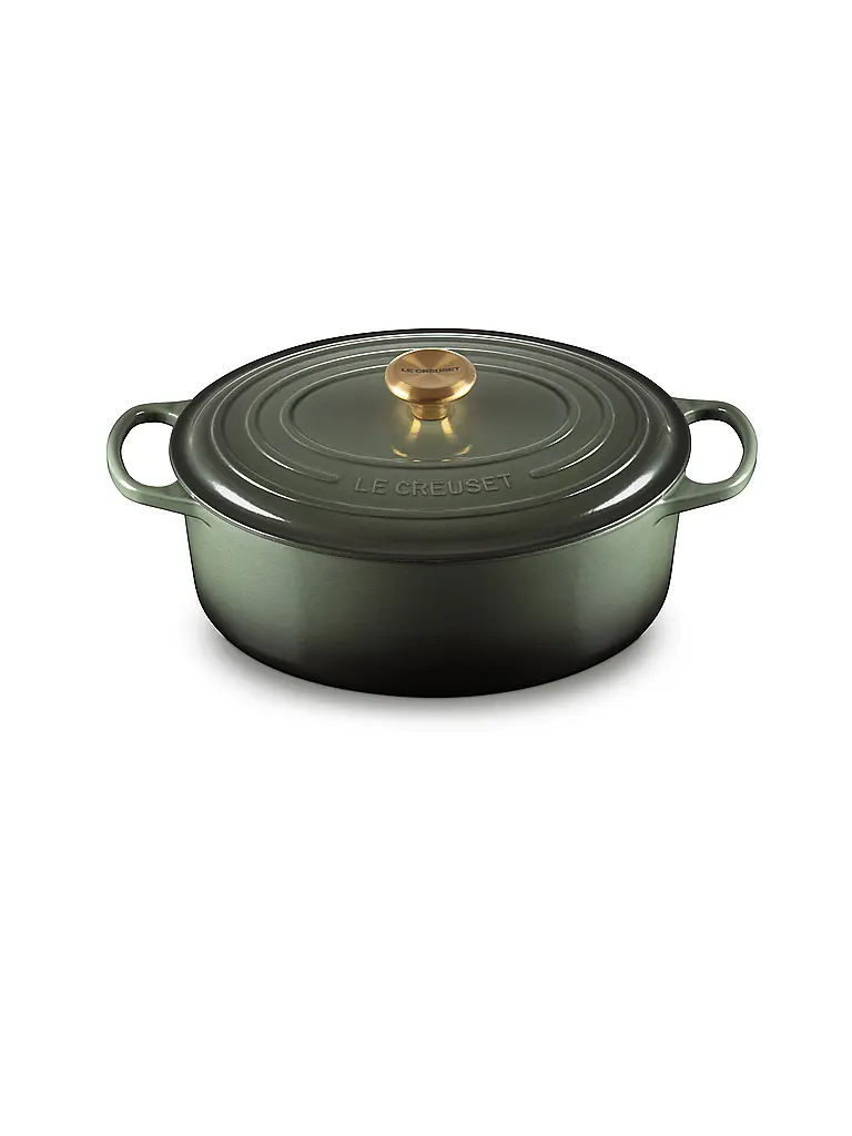 LE CREUSET | Cocotte ovale SIGNATURE 31cm 6,3l Timo | Verde scuro