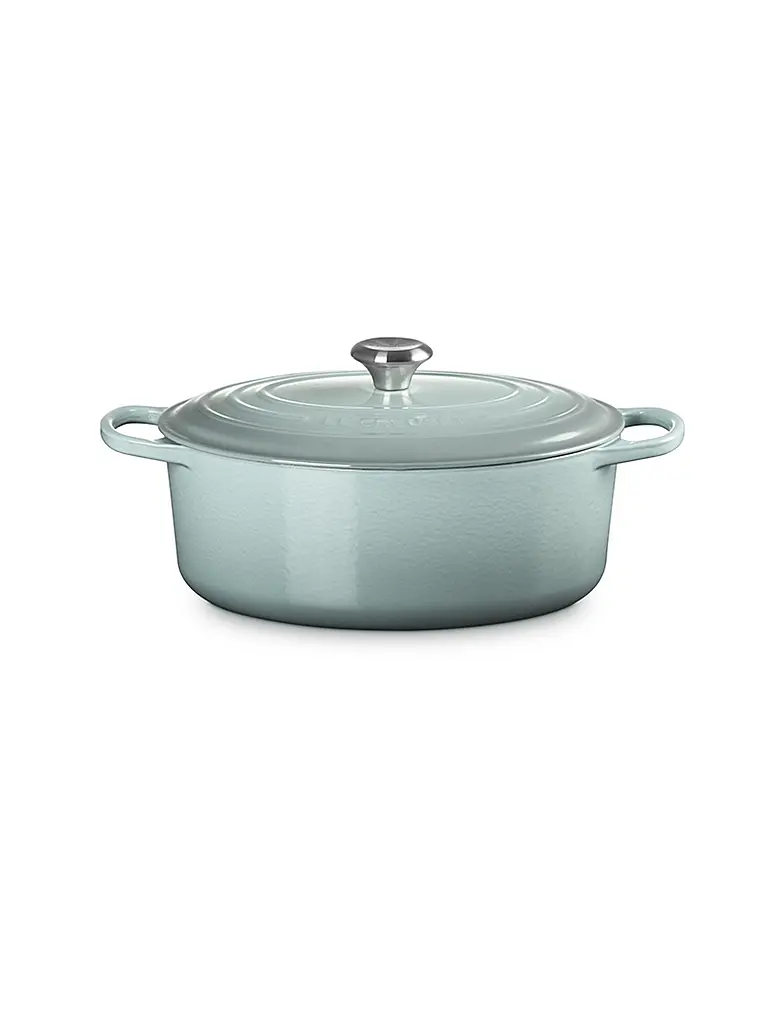 LE CREUSET | Cocotte ovale SIGNATURE 33cm/7,5l Sea Salt | Grigio chiaro