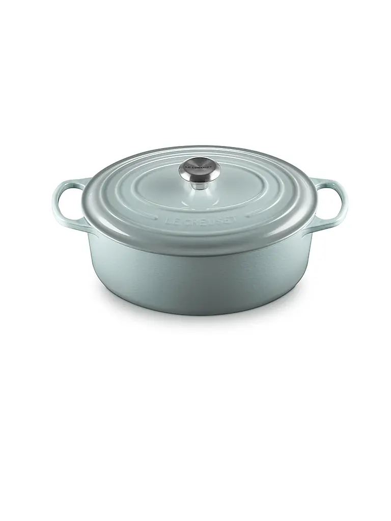 LE CREUSET | Cocotte ovale SIGNATURE 33cm/7,5l Sea Salt | Grigio chiaro