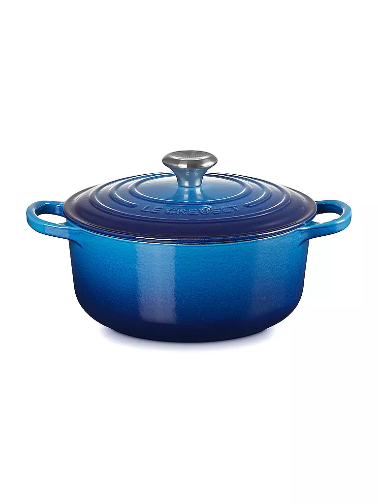 LE CREUSET | Cocotte rotonda 20 cm/2,4 l SIGNATURE Azure | Blu