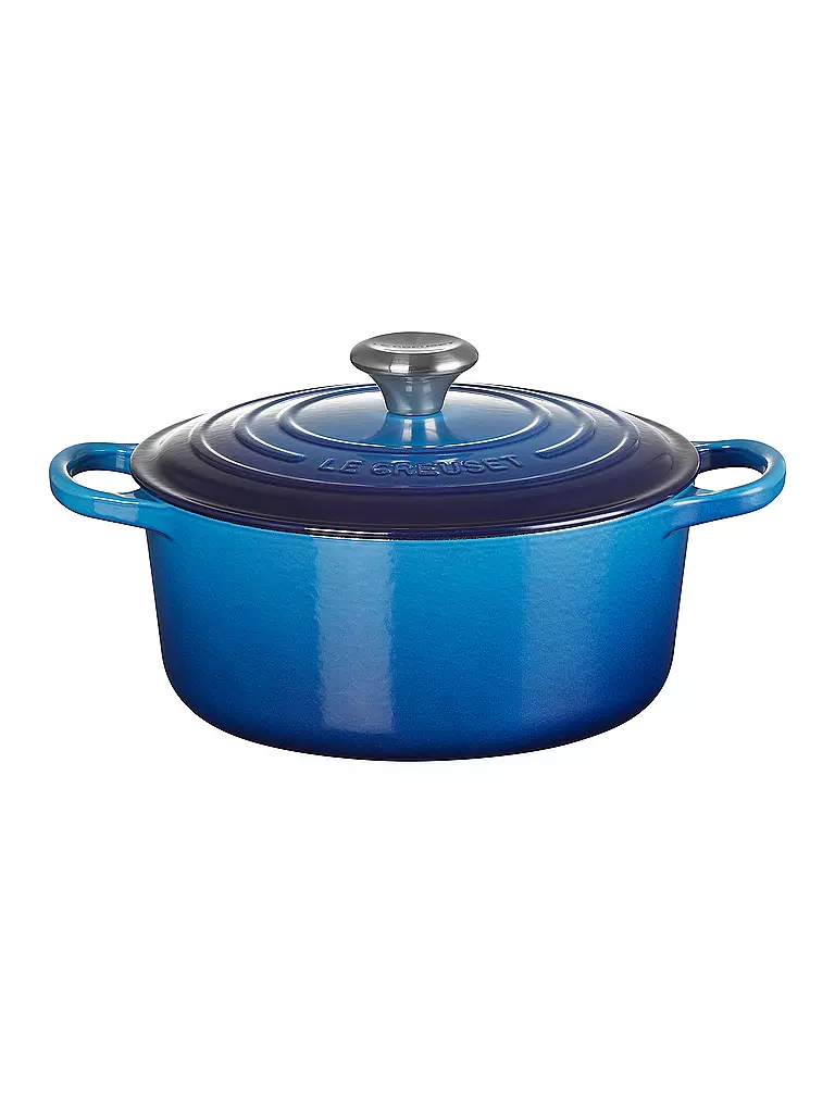 LE CREUSET | Cocotte rotonda 24 cm/4,2 l SIGNATURE Azure | Blu