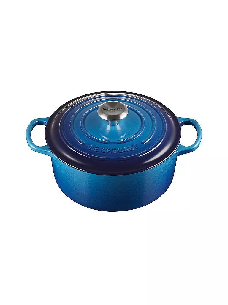LE CREUSET | Cocotte rotonda 24 cm/4,2 l SIGNATURE Azure | Blu