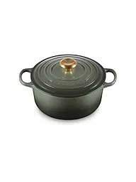 LE CREUSET | Bräter rund Signature 24cm/4,2l Meringue | Verde scuro
