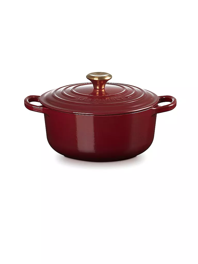 LE CREUSET | Cocotte rotonda SIGNATURE 20cm/2,4l Garnet | Rosso scuro