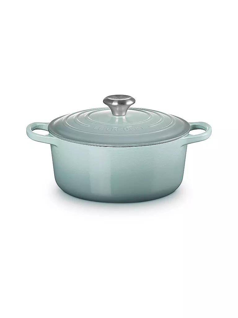 LE CREUSET | Cocotte rotonda Signature 24 cm/4,2 l Sea Salt | Grigio chiaro