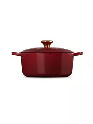 LE CREUSET | Bräter rund Signature 24cm/4,2l Meringue | Rosso scuro