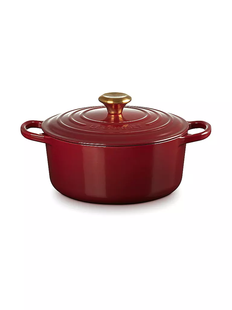 LE CREUSET | Cocotte rotonda SIGNATURE 24cm/4,2l Garnet | Rosso scuro