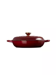 LE CREUSET | Gourmet Profitopf 30cm/3,5l SIGNATURE Azure | Rosso scuro