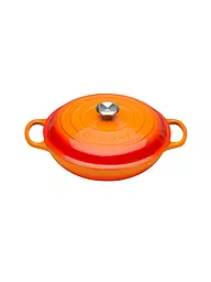 LE CREUSET | Gourmet Profitopf 30cm/3,5l SIGNATURE Azure | Arancione