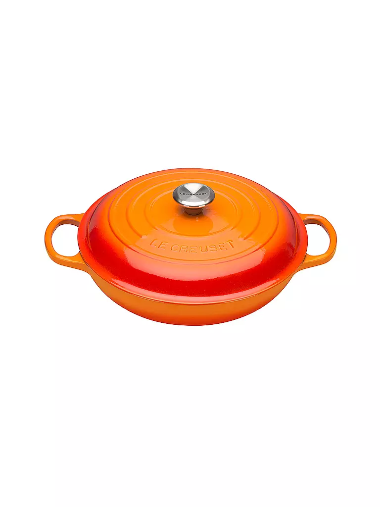 LE CREUSET | Gourmet-Profitopf "Signature" 30cm/3,2l (Rosso Forno) | Arancione