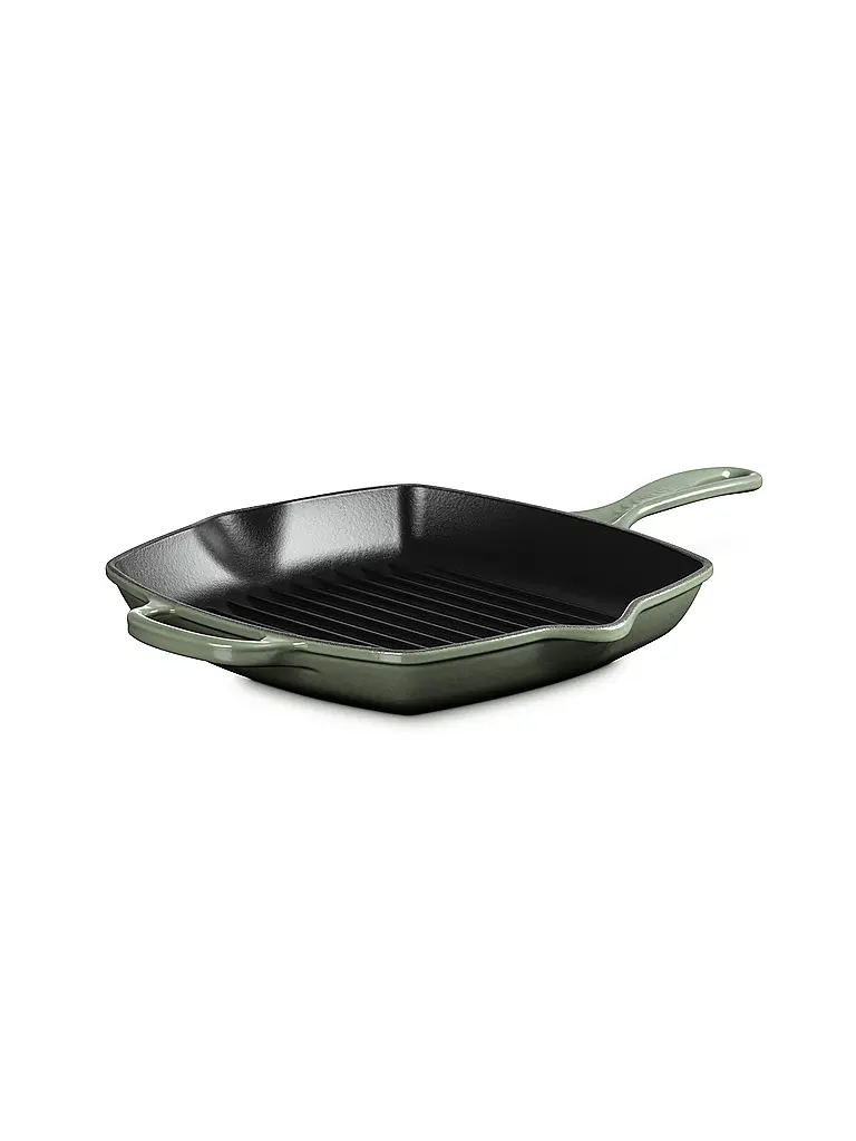 LE CREUSET | Grillpfanne quadrata 26x26cm SIGANTURE Thyme | Verde scuro