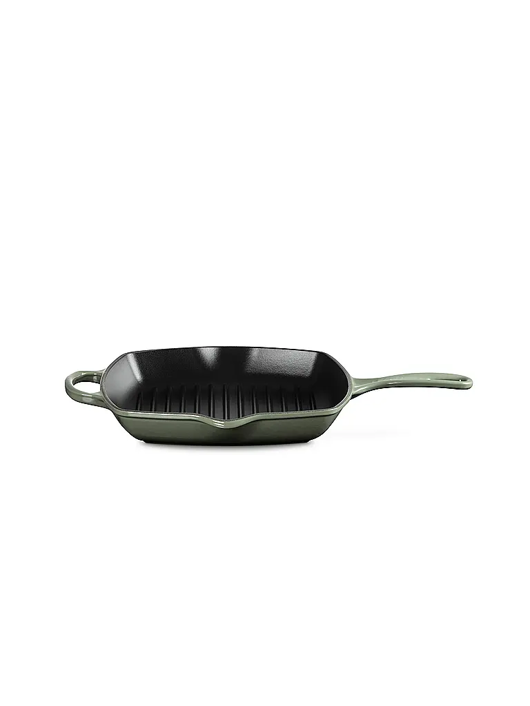 LE CREUSET | Grillpfanne quadrata 26x26cm SIGANTURE Thyme | Verde scuro