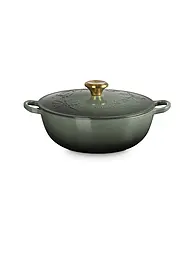 LE CREUSET | Kochtopf mit Deckel 26cm/4,1l  LA MARMITE HOLLY Cotton | Verde scuro