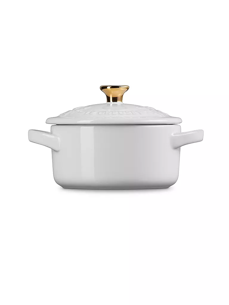 LE CREUSET | Mini Cocotte con coperchio 10cm/0,25l HOLLY White | Bianco