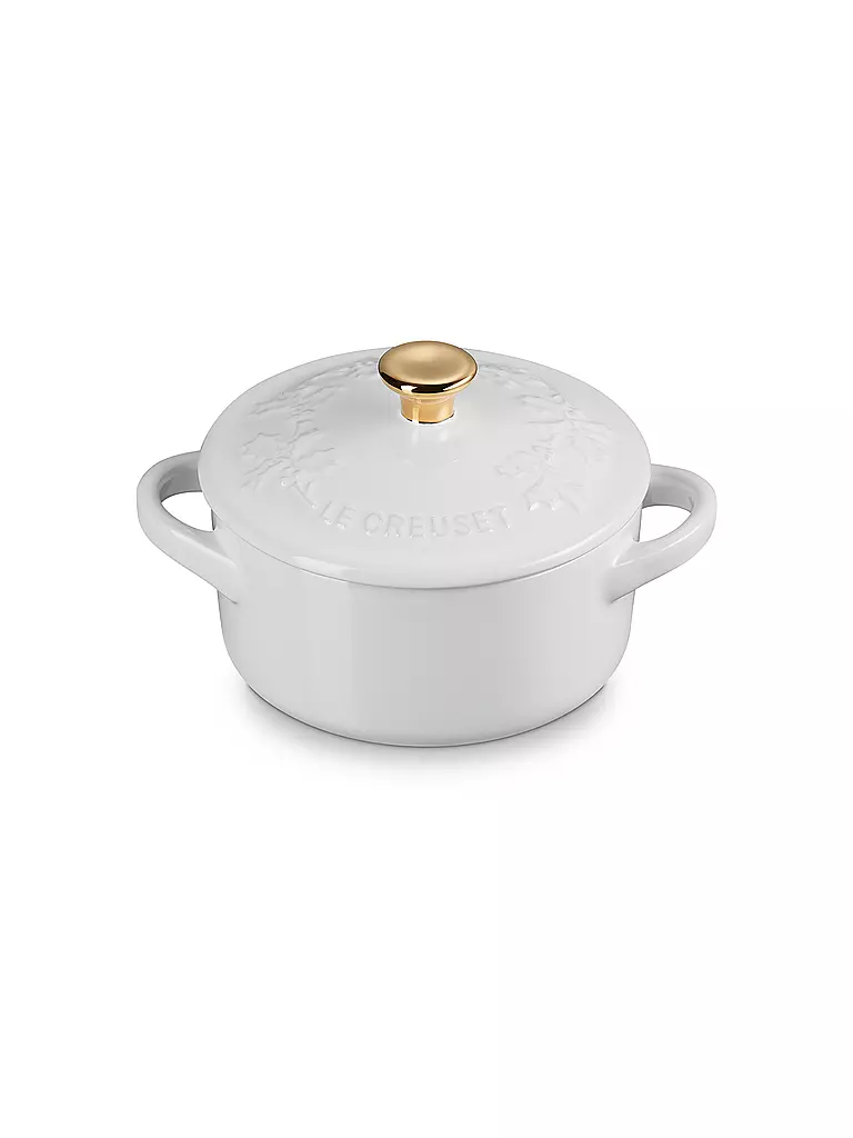 LE CREUSET | Mini Cocotte con coperchio 10cm/0,25l HOLLY White | Bianco
