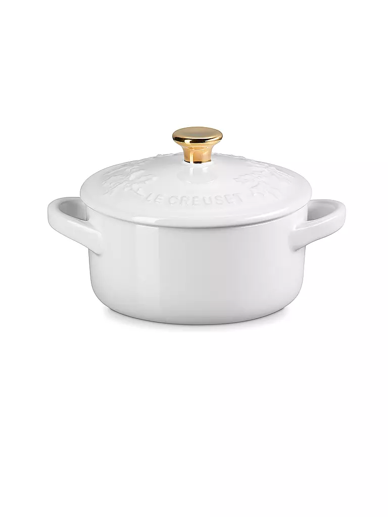 LE CREUSET | Mini Cocotte mit Deckel 10cm/0,25l HOLLY White | Bianco