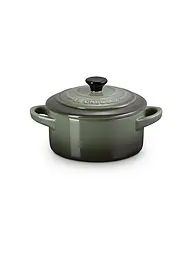 LE CREUSET | Mini-Cocotte "Poterie" 10 cm 0,2 L Meringa | Verde scuro