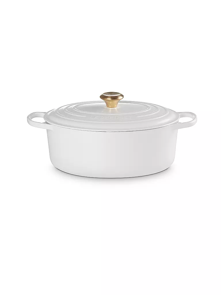 LE CREUSET | Ovaler Bräter aus Gusseisen Signature 31cm 6,3l White | Bianco