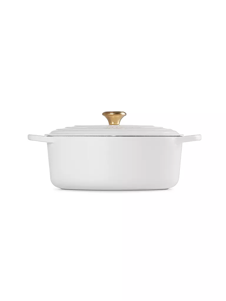 LE CREUSET | Ovaler Bräter aus Gusseisen Signature 31cm 6,3l White | Bianco