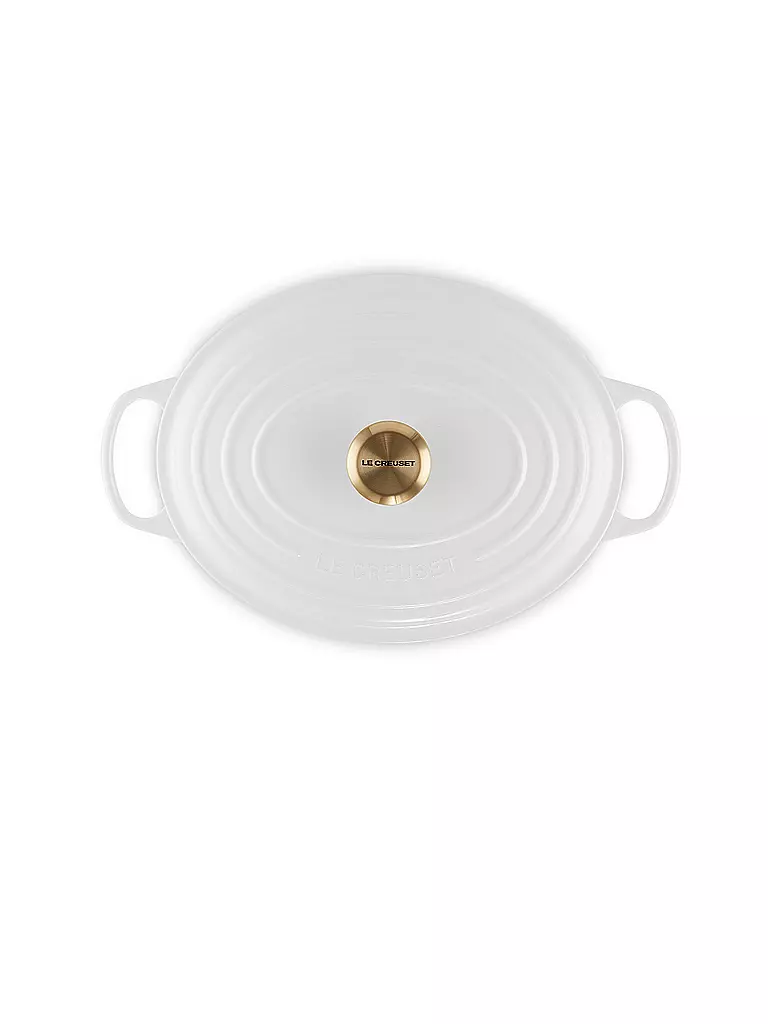 LE CREUSET | Ovaler Bräter aus Gusseisen Signature 31cm 6,3l White | Bianco