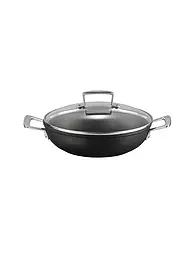LE CREUSET | Padella professionale antiaderente in alluminio con coperchio in vetro 24 cm/2,3 l Nero | Nero