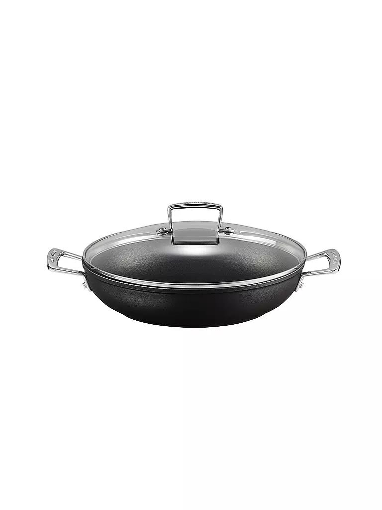 LE CREUSET | Padella professionale antiaderente in alluminio con coperchio in vetro 28 cm/3,2 l Nero | Nero