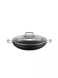 LE CREUSET | Padella professionale antiaderente in alluminio con coperchio in vetro 30 cm Nero | Nero