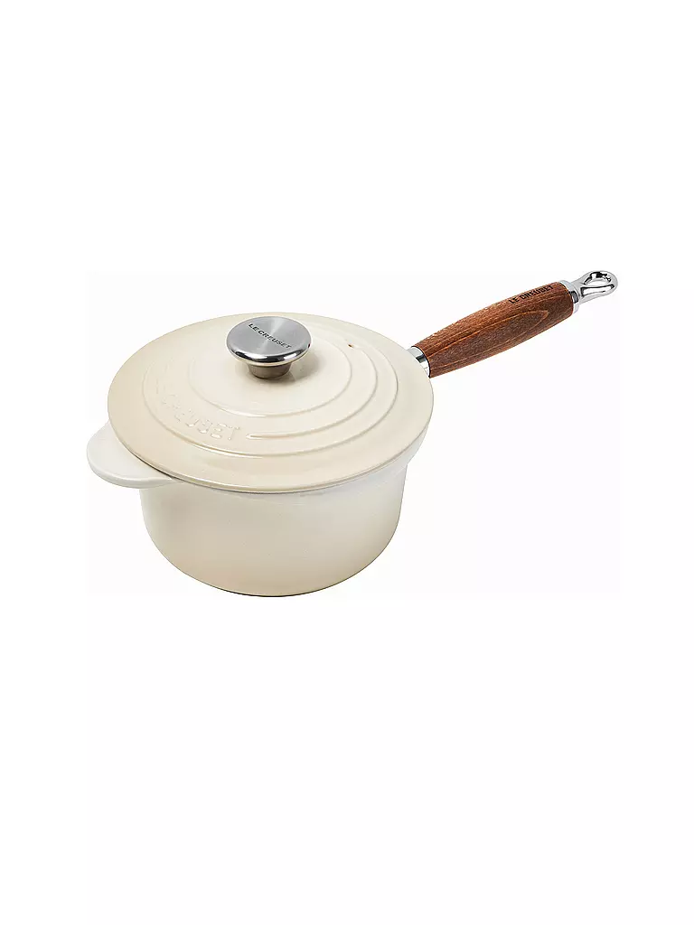 LE CREUSET | Pentola per salse con manico in legno 18 cm/1,8 l Meringue | Crema